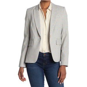 Veronica Beard Peak Lapel Check Blazer Size 6 NWT